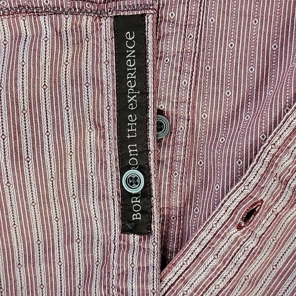Prana Men's Short-Sleeved Button Down Shirt, Red, Organic Cotton, Size Large - Picture 8 of 11